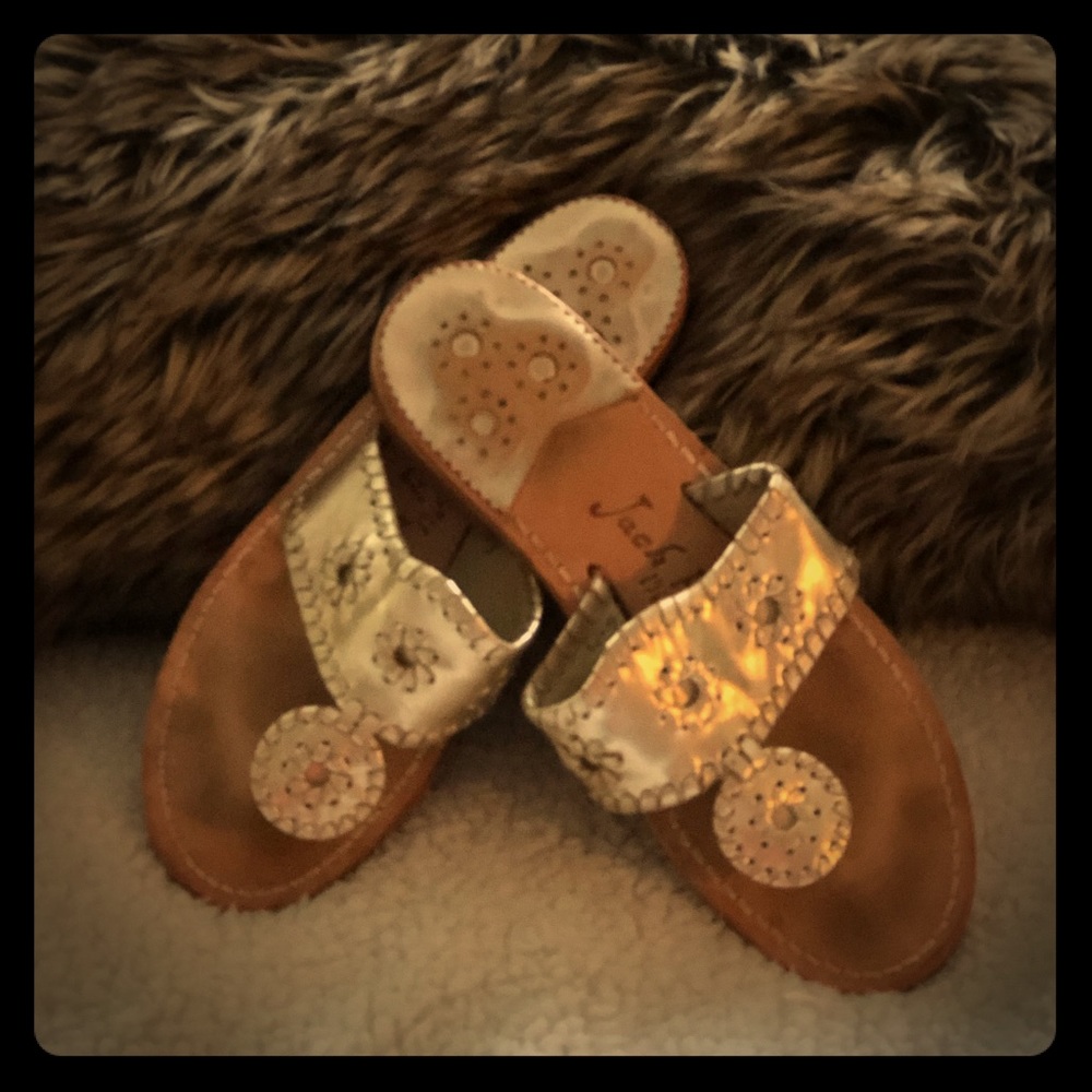 Jack Rogers Classic Hamptons Flat Sandals Platinum